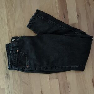 Black Denim Zara Size 4 Jeans Straight Leg